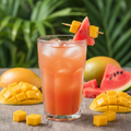 Jugo de mango y sandía