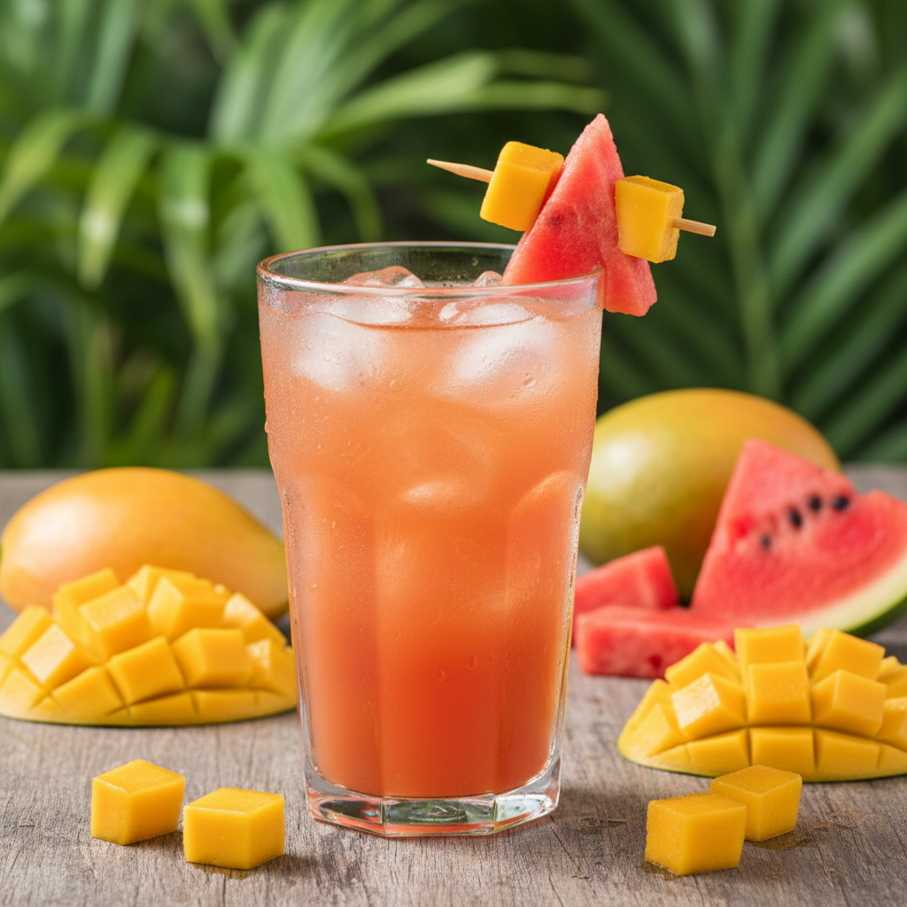 Jugo de mango y sandía